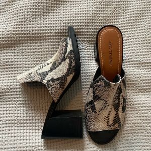 leather snake print heels